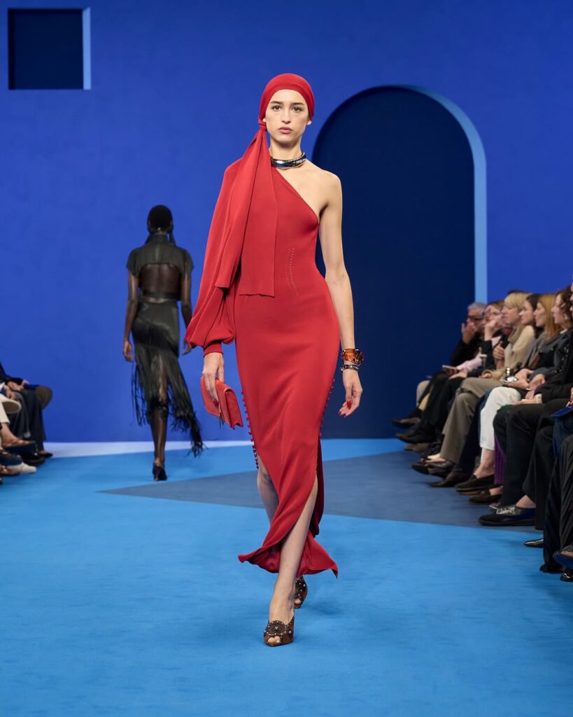 Lanvin Asymmetrical Choker Dress