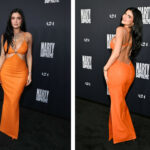 Kylie Jenner Steals the Show in a Colorful Chrome Hearts Backless Dress at the "Marty Supreme" Los Angeles Premiere.