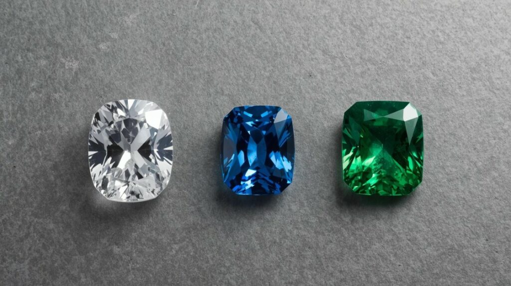 White Sapphire stone (Safed Pukhraj) or a sparkling Zambian emerald