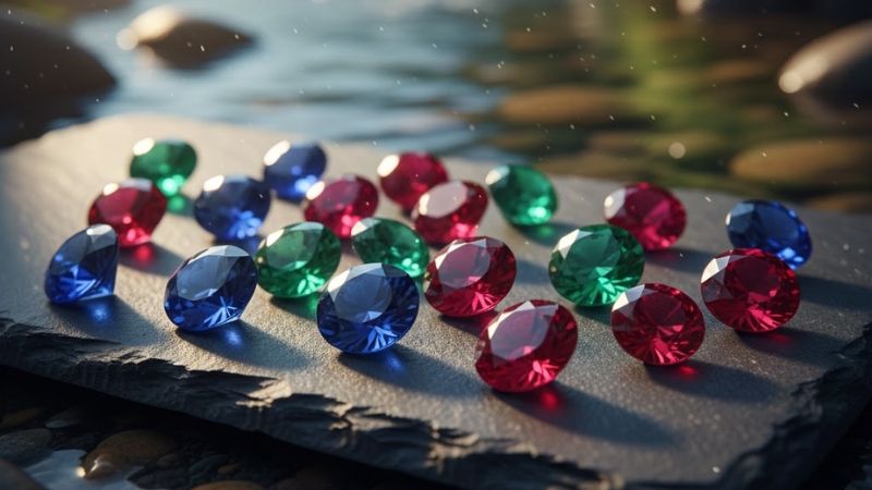 Custom Jewelry in Sapphire, Emerald, or Ruby